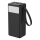 Powerbank 40000 mAh 65W Power Delivery 2xUSB-A + 2xUSB-C med LED lommelygte med krog og magnet og USB-C kabel 1m sort