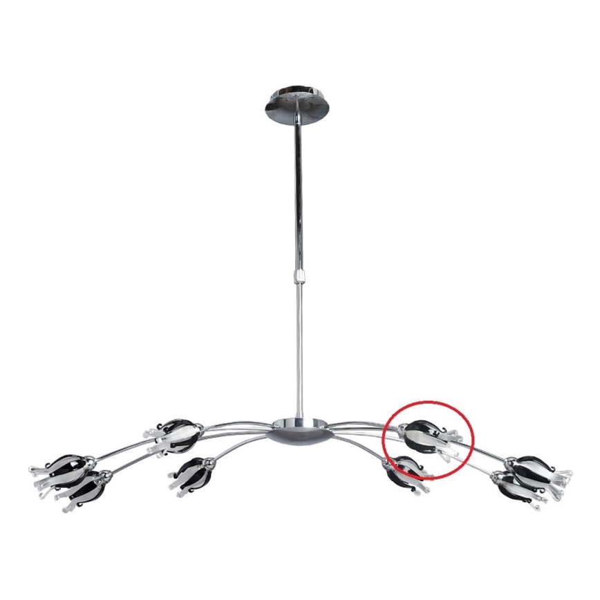 Prezent 14009 - Udskiftningsglas til lysekrone BLACK JACK G9 skinnende krom