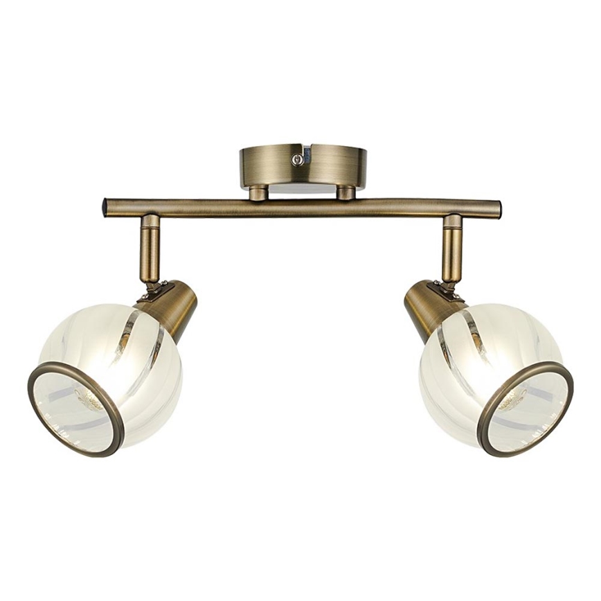 Prezent 14104 - Spotlampe SIENTO 2xE14/40W/230V messing