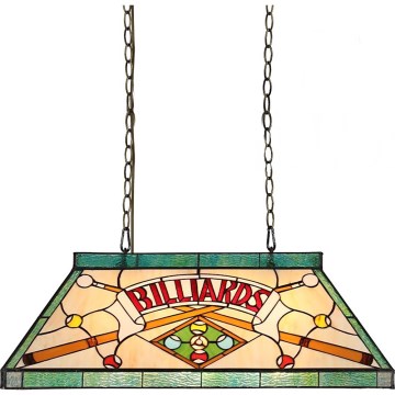 Prezent 1715 - Tiffany Billiard lysekrone på kæde 3xE27/60W/230V