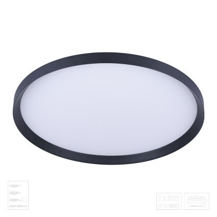 Prezent 17311 - LED-loftlampe ADRA LED/42W/230V + LED/13W 3000/4000/6000K Ø 48,5 cm, sort