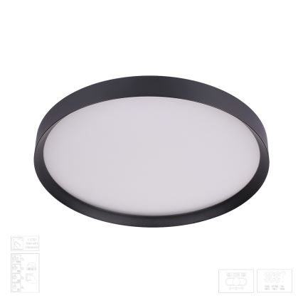 Prezent 17313 - Dæmpbar LED-loftlampe MAYSA LED/36W/230V 3000/4000/6000K Ø 39,5 cm sort