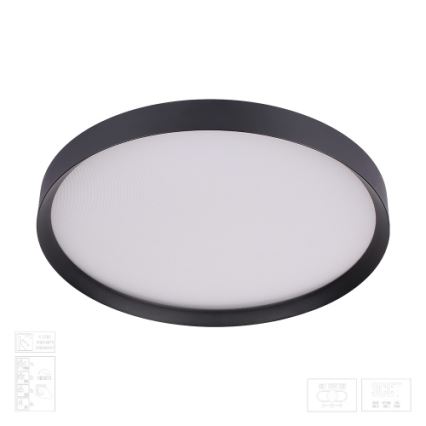 Prezent 17315 - LED-dæmpbar loftlampe MAYSA LED/42W/230V 3000/4000/6000K Ø 48,5 cm sort