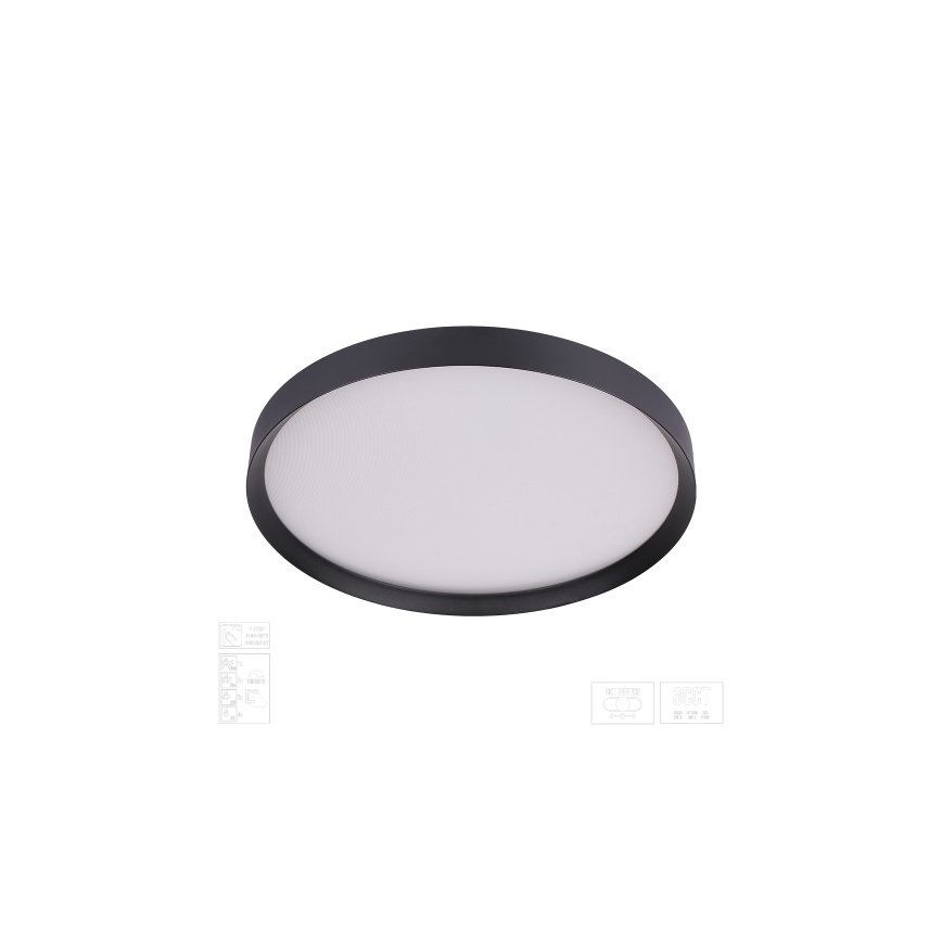 Prezent 17315 - LED-dæmpbar loftlampe MAYSA LED/42W/230V 3000/4000/6000K Ø 48,5 cm sort