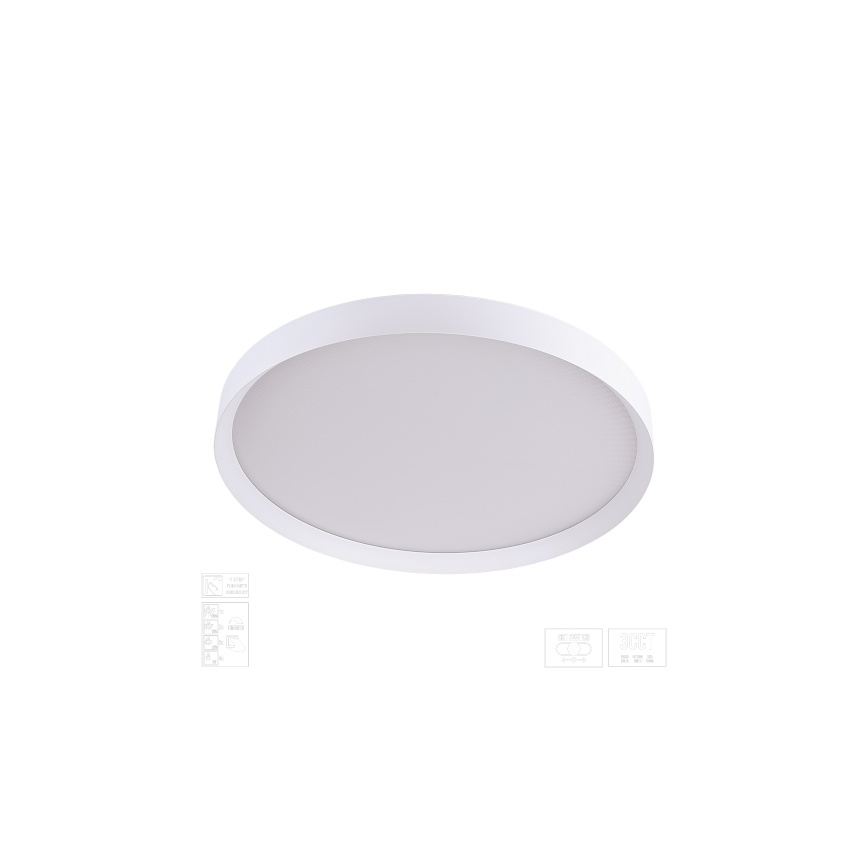 Prezent 17316 - LED dæmpbar loftlampe MAYSA LED/72W/230V 3000/4000/6000K Ø 77 cm hvid