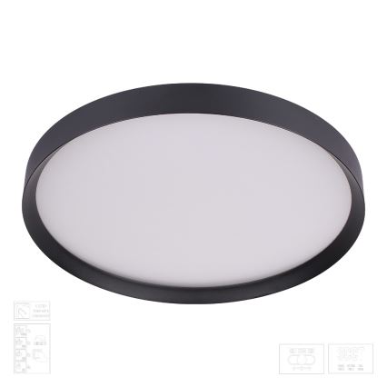 Prezent 17317 - Dæmpbar LED-loftlampe MAYSA LED/72W/230V 3000/4000/6000K Ø 77 cm sort