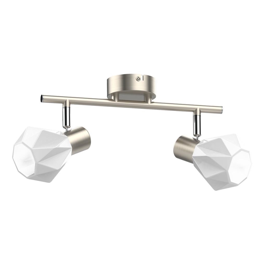 Prezent 27510 - Spotlampe METIS 2xE14/40W/230V mat krom