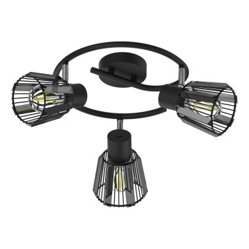 Prezent 27518 - Spotlampe PONTEO 3xE27/40W/230V sort
