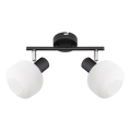 Prezent 27520 - Spotlampe ARYA 2xE14/40W/230V sort/hvid