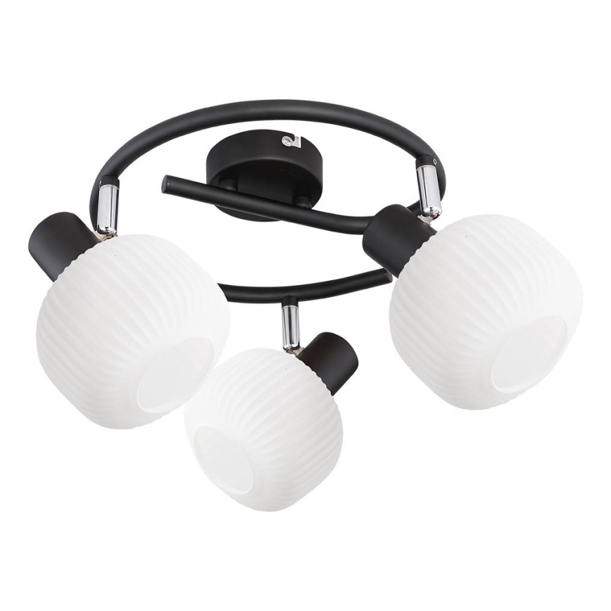 Prezent 27521 - Spotlampe ARYA 3xE14/40W/230V sort/hvid