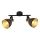 Prezent 27523 - Spotlampe MESCALA 2xE14/40W/230V sort/gummitræ