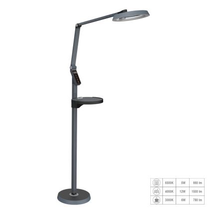 Prezent 31220 - LED gulvlampe m. touch-funktion dæmpbar SALSA LED/15W/230V