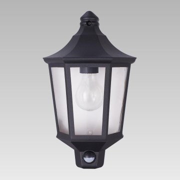 Prezent 31601 - Udendørs lampe med sensor TULSA 1xE27/60W/230V IP44