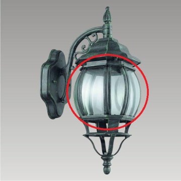 Prezent 39001 - Reservedele glas til udendørsarmatur PRINZ E27
