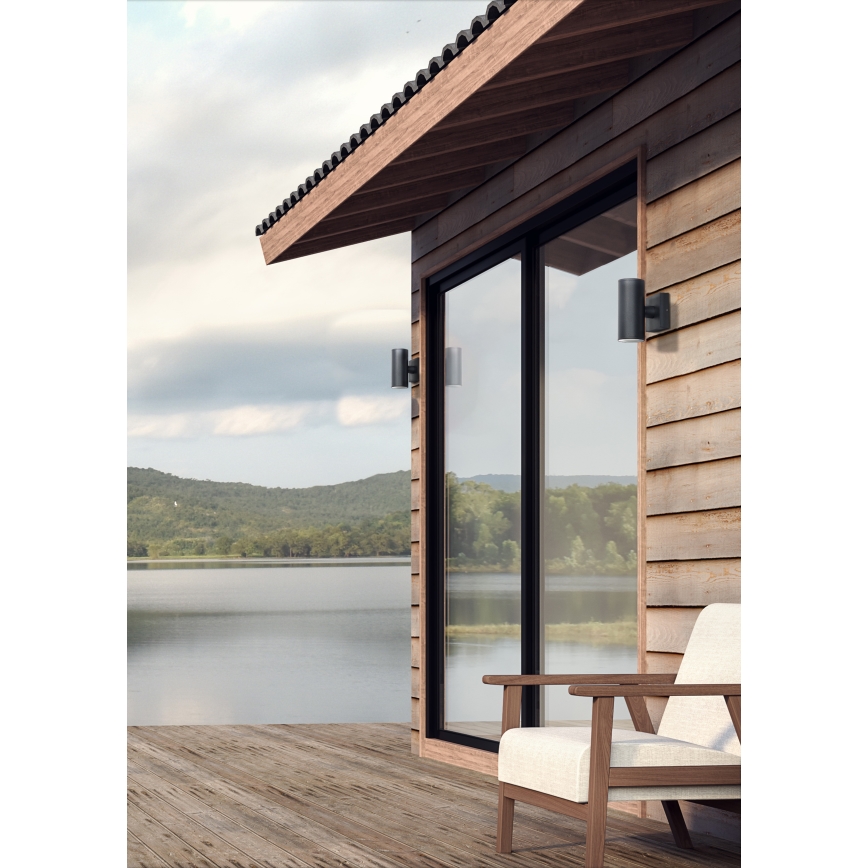 Prezent 39033 - Udendørs væglampe RETO 2xGU10/35W/230V IP54
