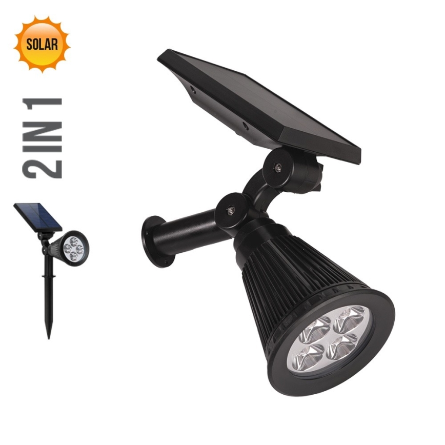 Prezent 65286 - LED solcellelampe 2-i-1 LION LED/2W/3,7V IP44 2220 mAh