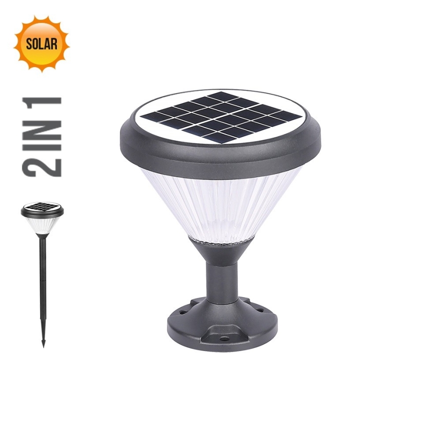 Prezent 65291 - LED solcellelampe 2-i-1 AKRA LED/10W/3,2V IP65 2000 mAh