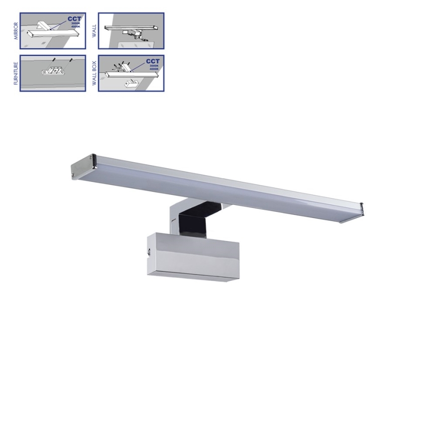 Prezent 70226  - LED spejllampe til badeværelse TREMOLO PLUS LED/8W/230V IP44 3000/4000K 40 cm