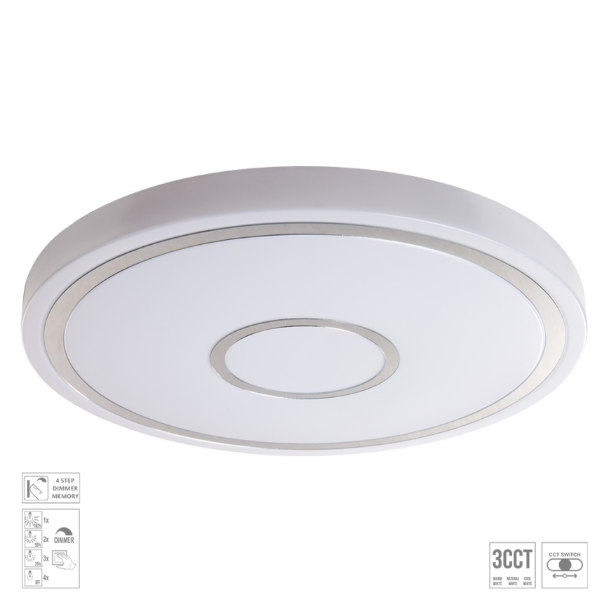 Prezent 71342 - Dæmpbar LED-loftlampe MOZAN LED/40W/230V 3000/4000/6500K Ø 48 cm hvid