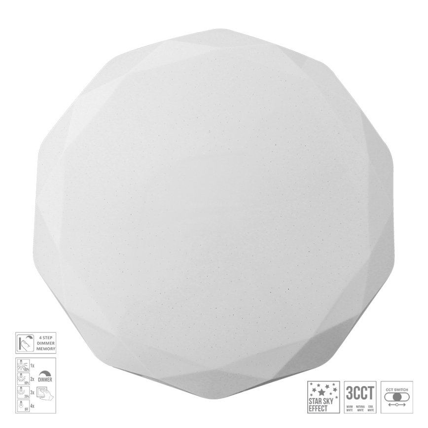 Prezent 71343 - Dæmpbar LED-loftlampe IRIDIO LED/40W/230V 3000/4000/6500K Ø 49,5 cm hvid