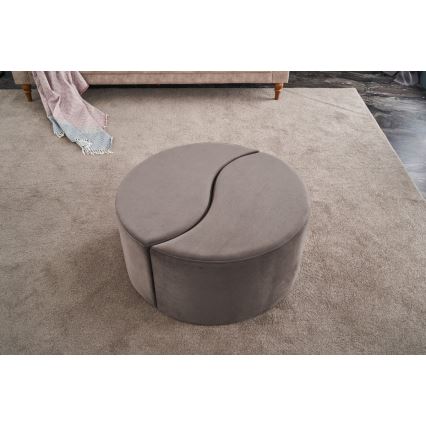 Puf JING Ø 80 cm, brun