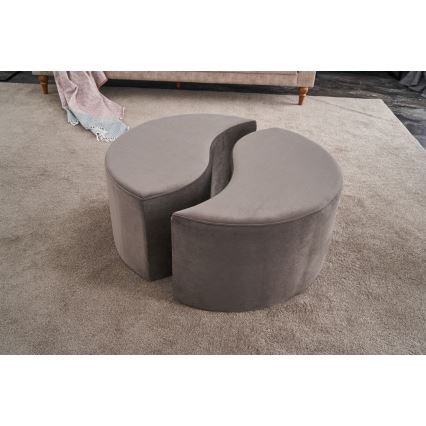 Puf JING Ø 80 cm, brun