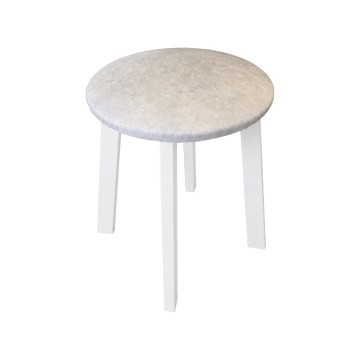 Puf KUBE Ø 36 cm hvid/creme