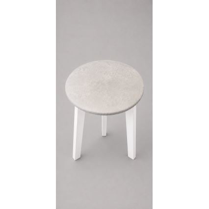Puf KUBE Ø 36 cm hvid/creme
