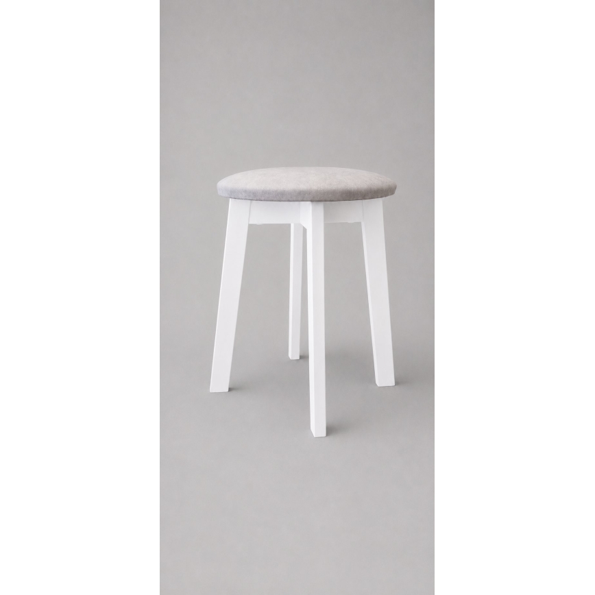 Puf KUBE Ø 36 cm hvid/creme