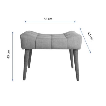 Puf LUMI 40x58 cm cremefarvet