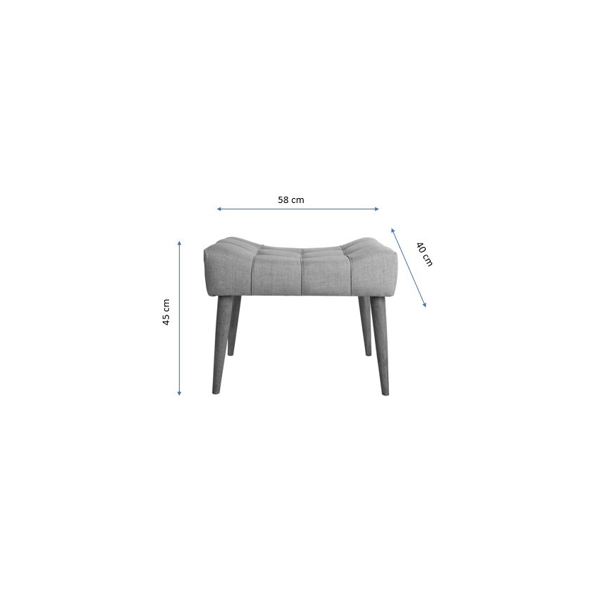 Puf LUMI 40x58 cm cremefarvet