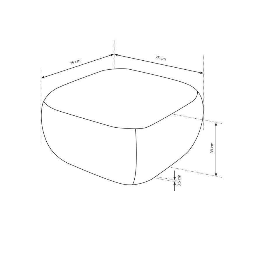 Puf OLBIA 75x75 cm beige