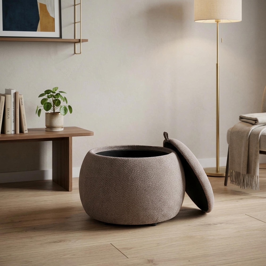 Puf PAKS Ø 50 cm, grå
