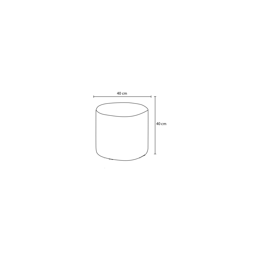 Puf RONDO Ø 40 cm grå