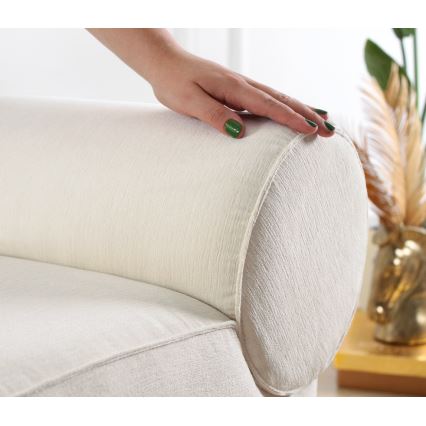 Puf TIKI 47x45 cm cremefarvet