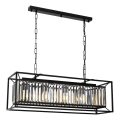 PUNE Krom lampe 4xE27/40W/230V sort