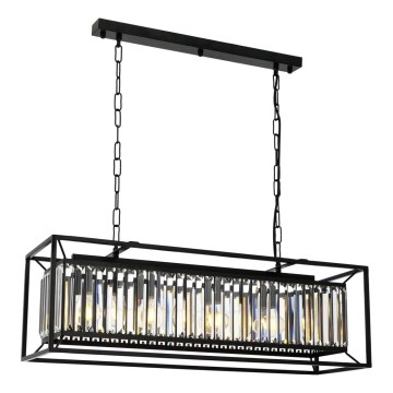 PUNE Krom lampe 4xE27/40W/230V sort