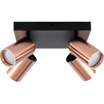 PUNTO loftspot 4xGU10/9W/230V rosaguldfarvet