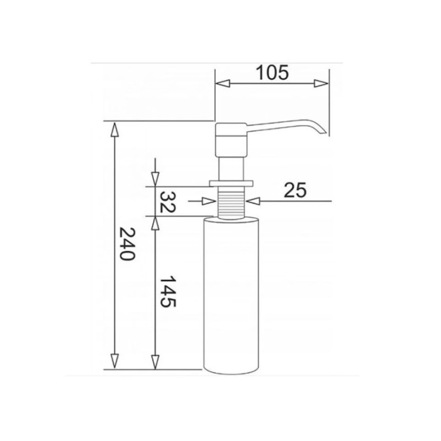 Pyramis 28102701 - Indbygget sæbedispenser sort