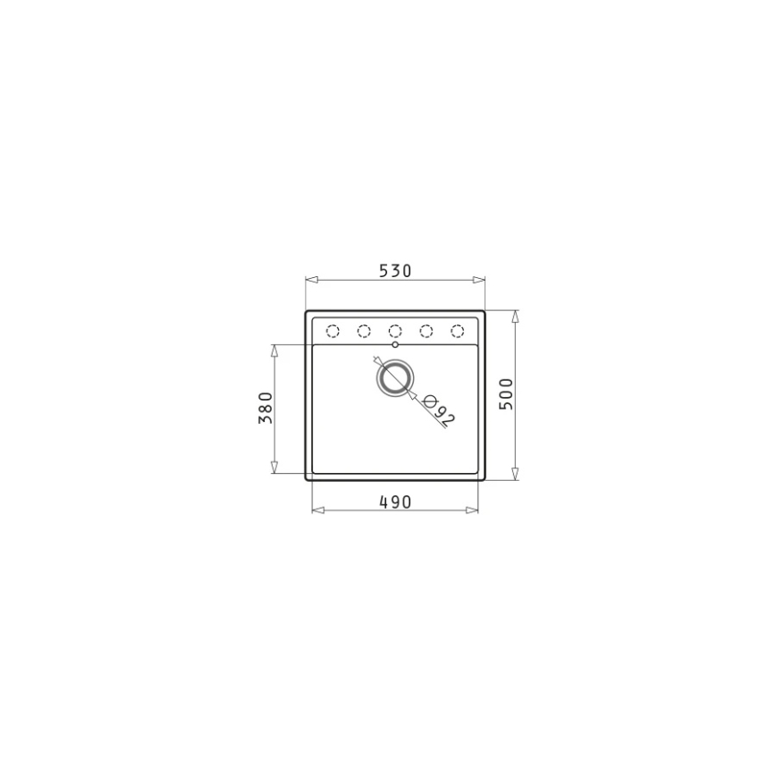 Pyramis 70058401 - Køkkenvask CAMEA 50 x 53 cm granit/grå