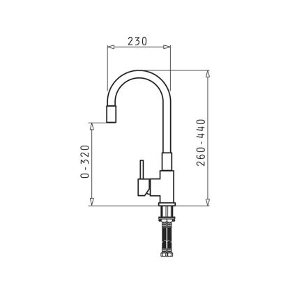 Pyramis 90919638 - Hane m. fleksibel arm FLESSI sort