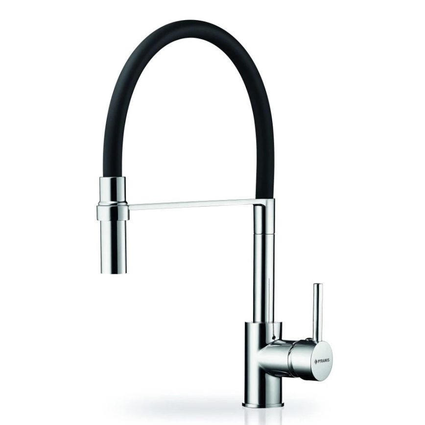 Pyramis 90939801 - Køkkenarmatur med fleksibel tud SERINA krom/sort