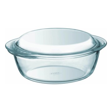 PYREX ovnfast fad med låg, 3 l