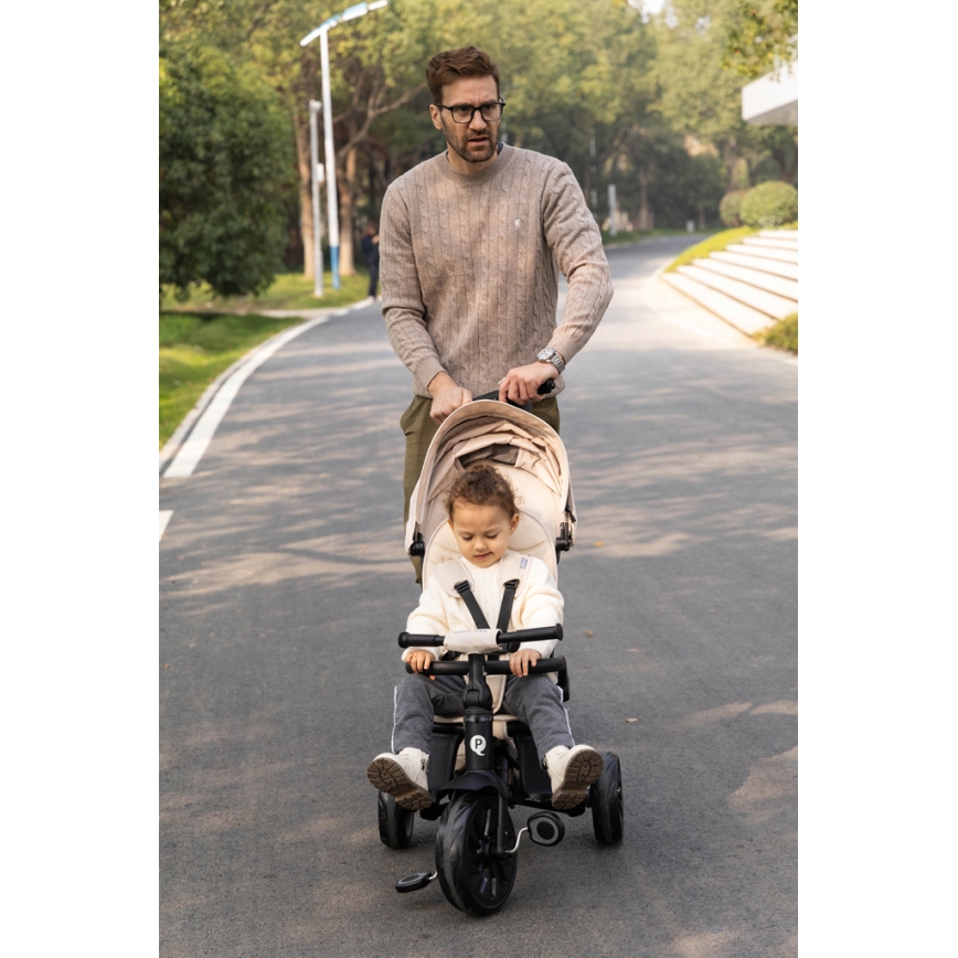 QPlay - 5-i-1 børnetrehjul NOVA MAX beige