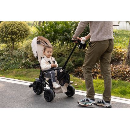 QPlay - 5-i-1 børnetrehjul NOVA MAX beige