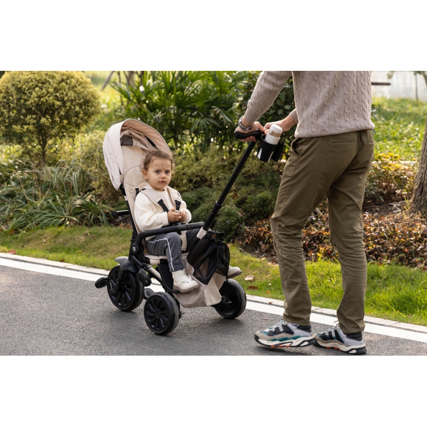 QPlay - 5-i-1 børnetrehjul NOVA MAX beige