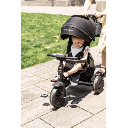 QPlay - 5-i-1 børnetrehjul NOVA MAX, sort