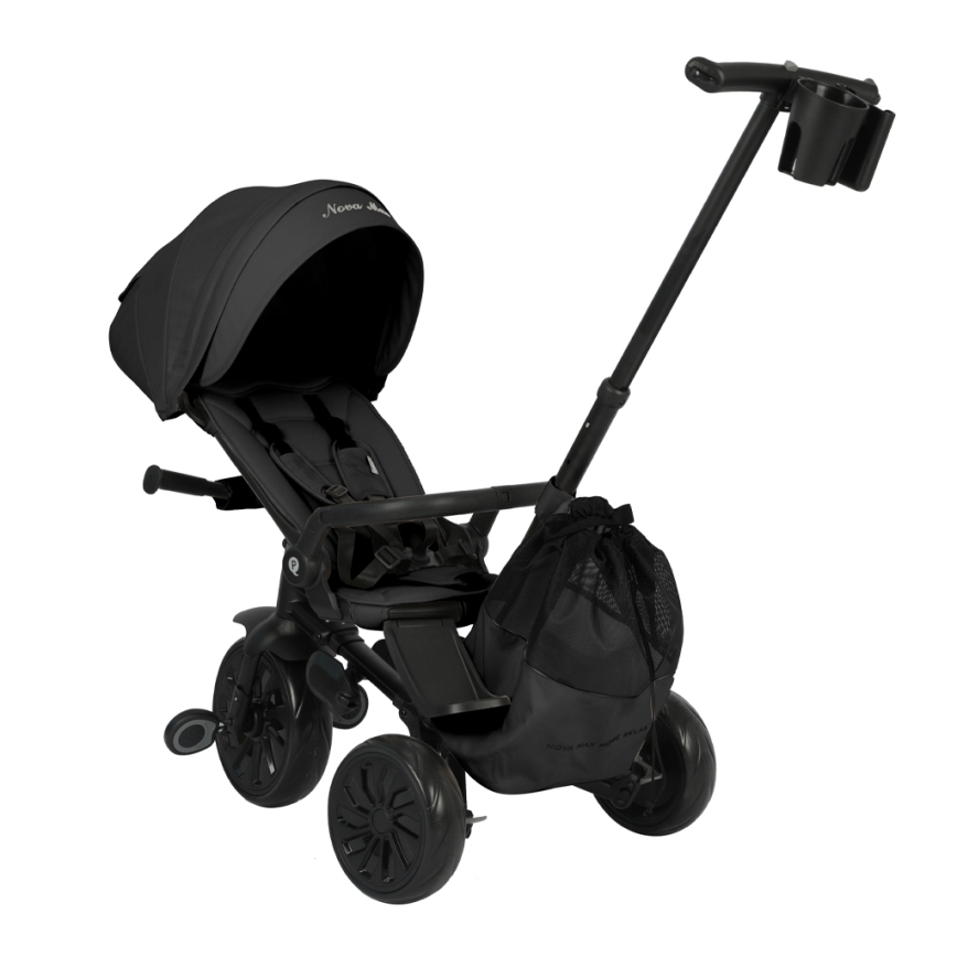 QPlay - 5-i-1 børnetrehjul NOVA MAX, sort