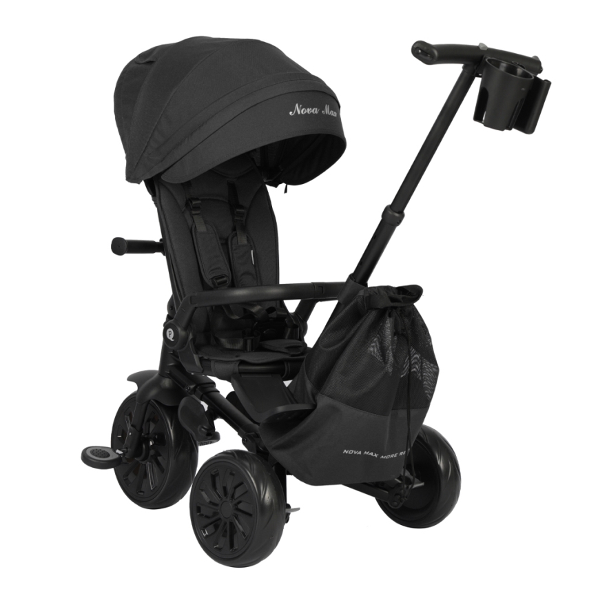 QPlay - 5-i-1 børnetrehjul NOVA MAX, sort