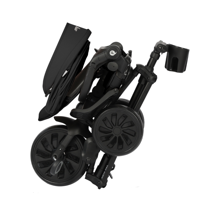 QPlay - 5-i-1 børnetrehjul NOVA MAX, sort